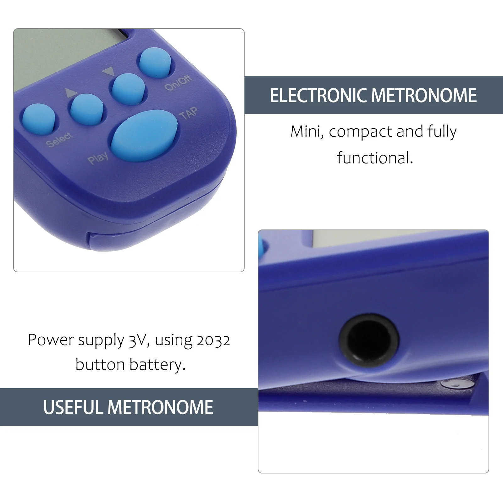 

1Pcs Universal Mini Electronic Metronome Portable Digital Beat Metronome Guitar Piano Violin Tool Musical Instrument Tool
