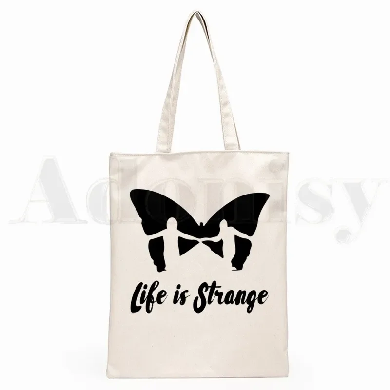 Life Is Strange Graphic Cartoon Print Shopping Bags Girls Fashion Casual Pacakge Hand Bag