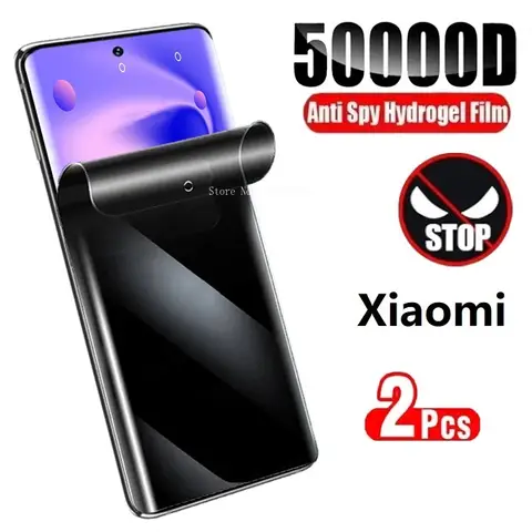 Xiaomi 10Lite 11Lite 11X Pro 11T 13TPro 화면 보호기 용 2Pcs Anti-Spy 개인 정보 보호 하이드로 겔 필름 Xiaomi 14 Pro 빠른 배송
