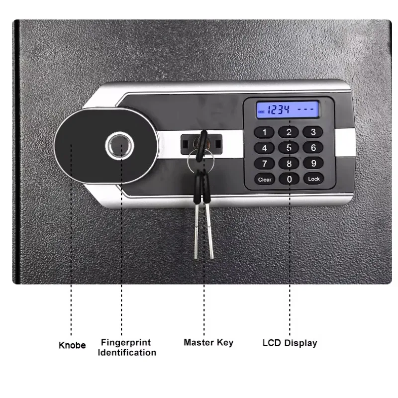 Luxury Home Watch Winder Fireproof Vault Fingerprint Access Digital Safe Box