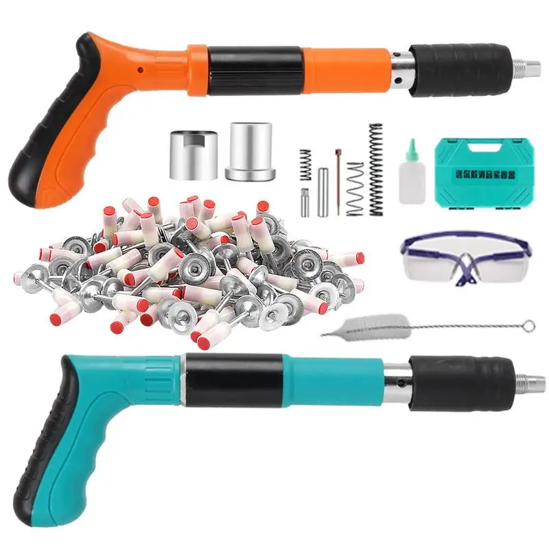 Concrete Nailer Manual Steel Nail Fastening Tool With 50pcs Nails Easy Operations Easy Quiet Operations Detachable Nail Machine