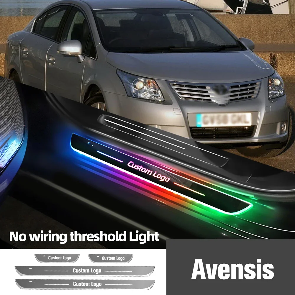 

For Toyota Avensis T22 T25 T27 1997-2023 Car Door Sill Light Customized Logo LED Welcome Threshold Pedal Lamp Accessories