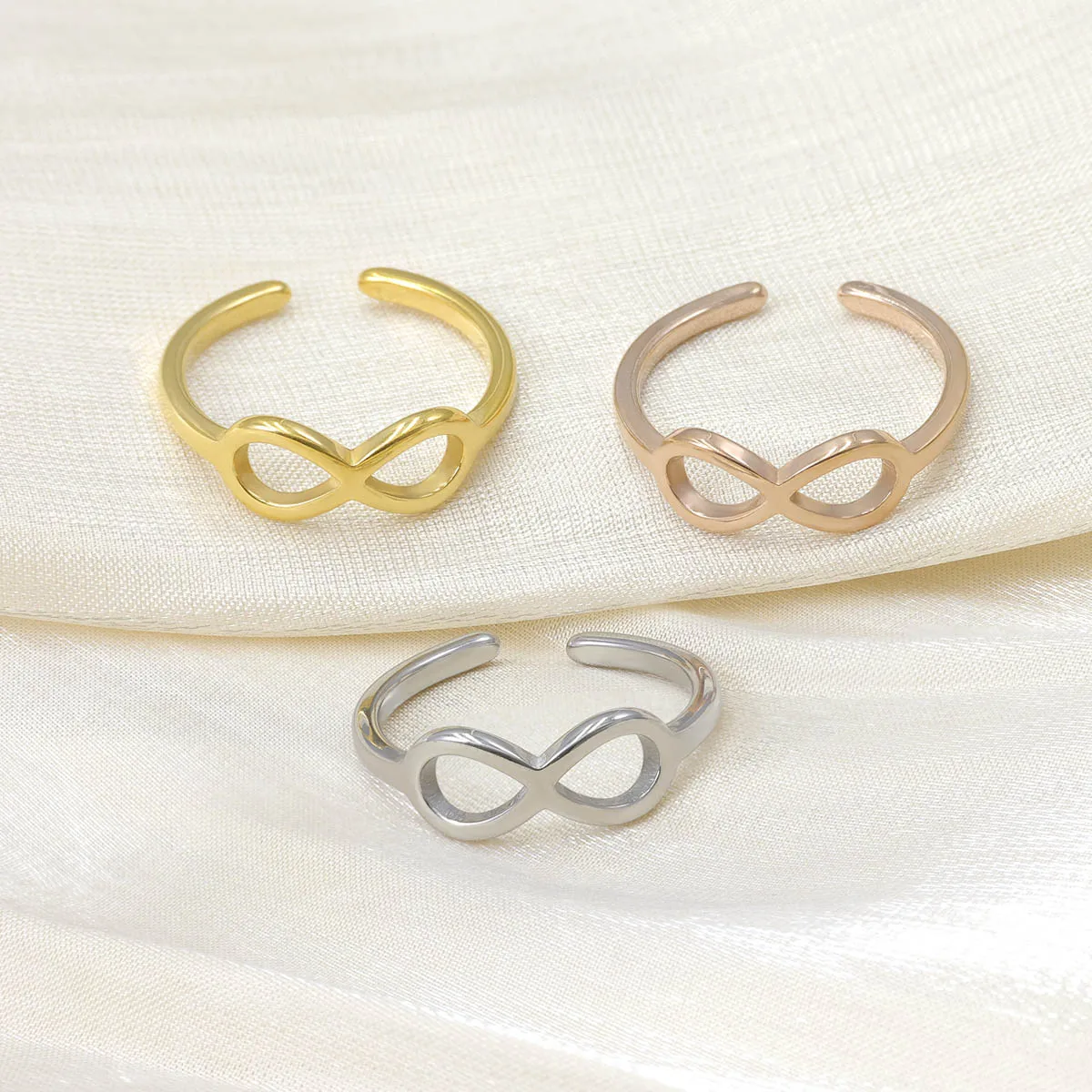 Creative Adjustable Toe Rings Set Hollowed Heart Star Opening Toe Ring for Women Fashion Jewelry Gift Accessories