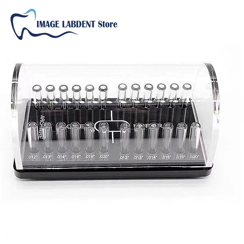 Dental Acrylic Organizer Holder for Preformed Orthodontic Round/Rectangular Acrylic Arch Wires Case