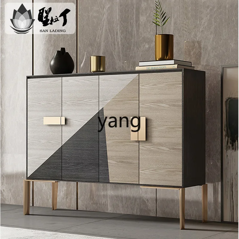 Lmm Nordic light luxury home entrance cabinet, shoe change cabinet, modern living room partition locker