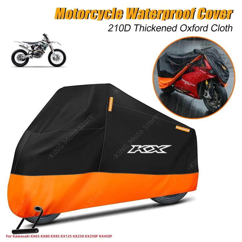 

Kawasaki Cover Waterproof For Kawasaki KX65 KX80 KX85 KX125 KX250 KX250F KX450F Motorcycle Dust Rain Cover With Reflective Strip