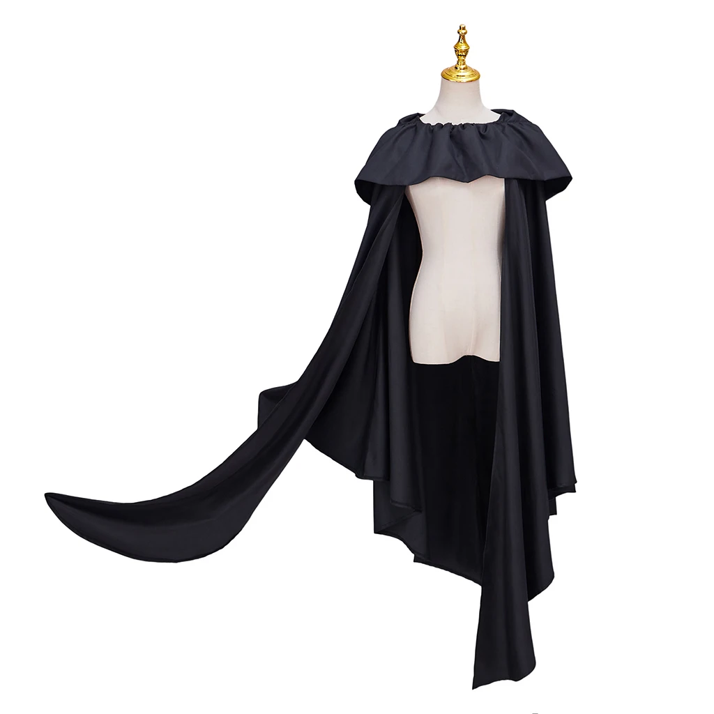 

Gothic Steampunk Black Cloak Unisex Medieval Victorian Vampire Hooded Cape Carnival Theme Party Witzard Cos Stage Show Robe