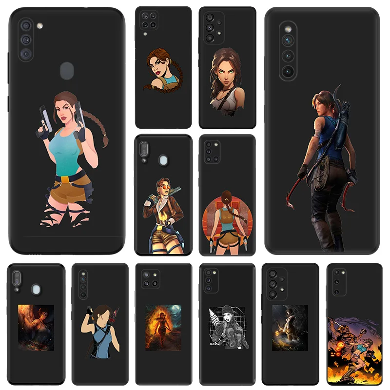 Soft Silicone Phone Case For A30 A15 A14 A13 A12 A11 A25 A24 A23 A22 A21S A20 A10 A20E A10S A30S Tomb Raider Matte Protect Cover