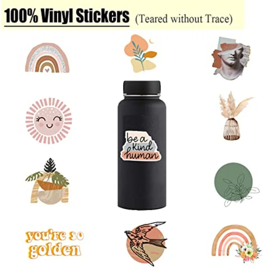 Vintage Aesthetic Stickers 50 Pcs, Vinyl Waterproof Stickers for Water Bottles Laptop Phone Computer Guitar 1 view 4