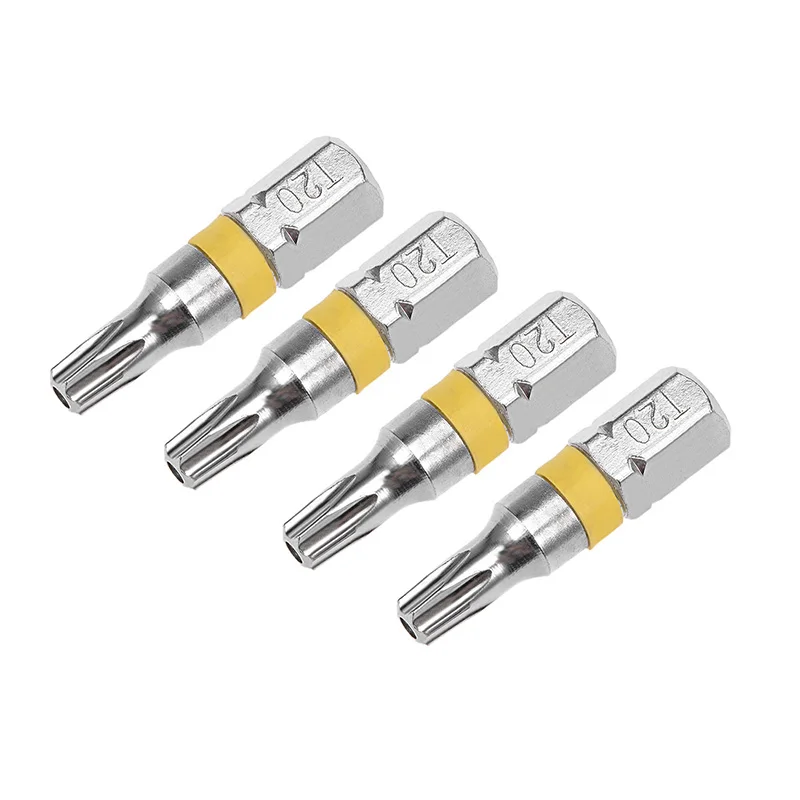 Uxcell 4pcs T20 Torx Screwdriver Bits 25mm 1/4\