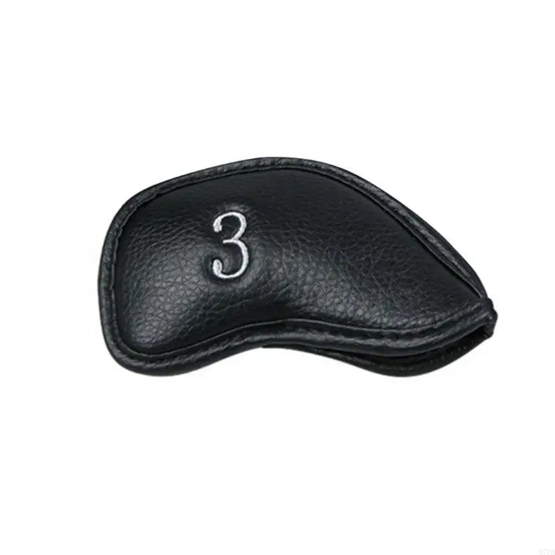 12pcs Thick Synthetic PU Leather Golf Iron for Head Covers Set Headcover Fit All Brands for for Ping for Taylor