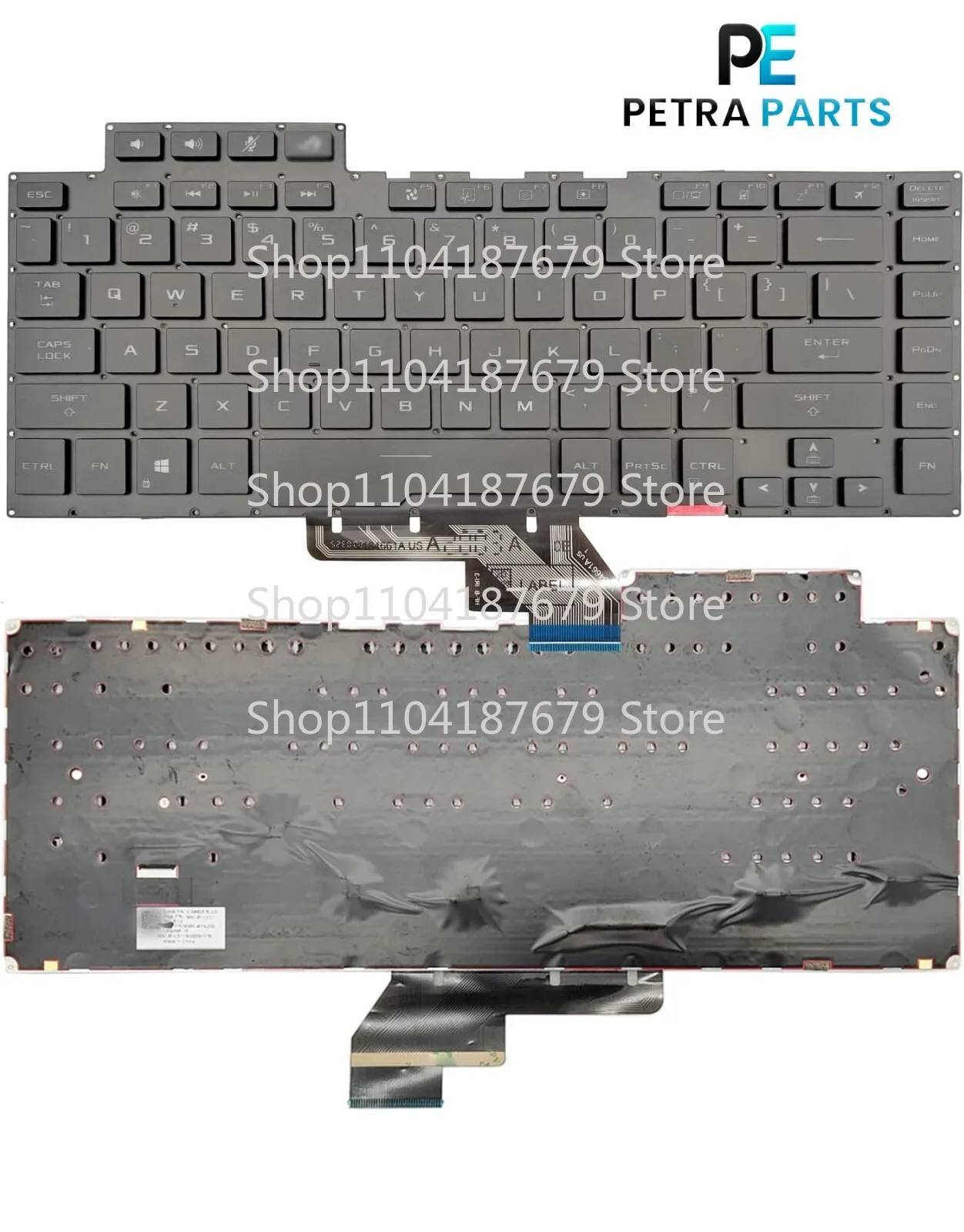 

1pcs Laptop Keyboard RGB Backlit for ASUS ROG GA502 GA502 GX502 GU502 US Layout