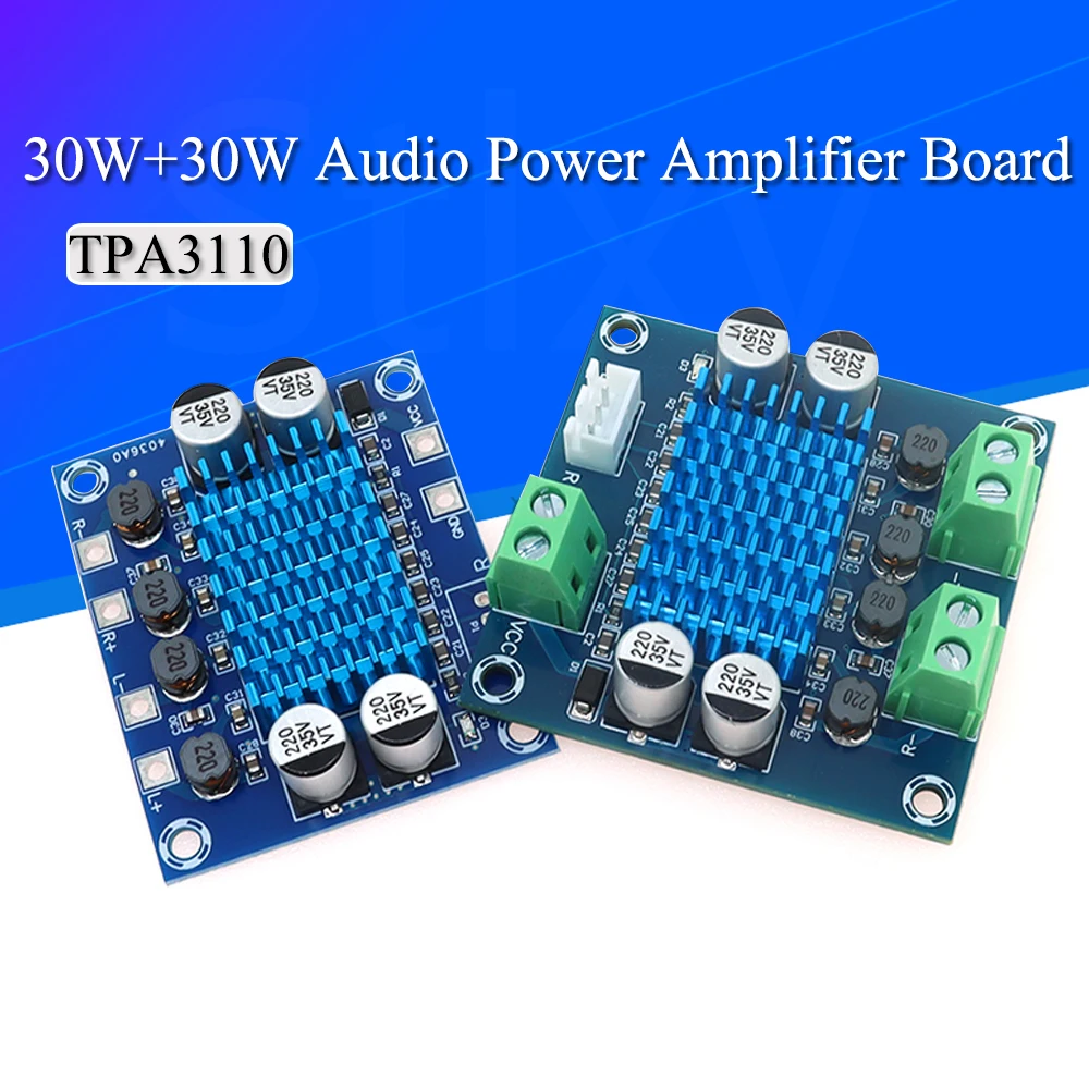 TPA3110 XH-A232 30W+30W 2.0 Channel Digital Stereo Audio Power Amplifier Board DC 8-26V 3A