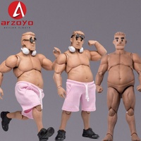 Notaman NT-03 NT-03S 1/12 Square-headed Fat Male Action Figure Joint Body Doll 6'' Male Soldier Super Flexible Body Model