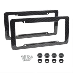 1/2 plastic ABS carbon fiber patterned license plate holder with standard screw kit for license plate frame protection parts