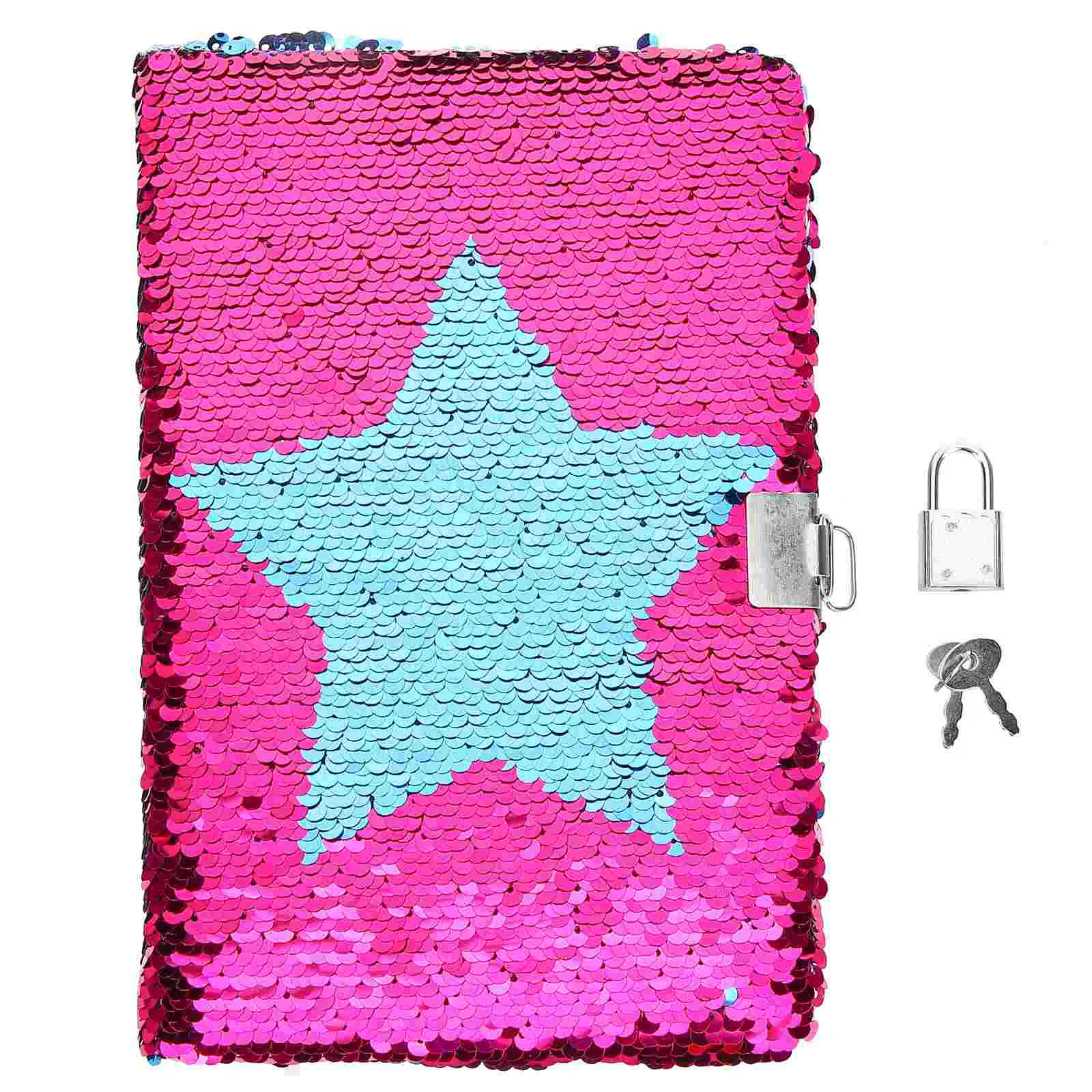 Notebook Pad Notebooks Writing Journal for Kids Star Sequins Diary Boy Notepad Metal Journals Girls Student