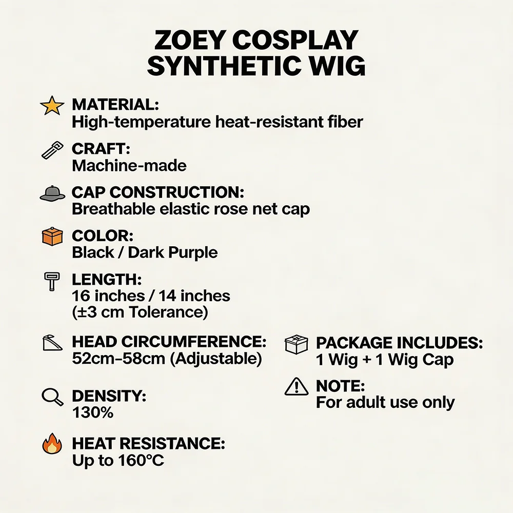 Double Bun Cosplay Wig With Bangs Black Dark Purple Zoey Heat Resistant Synthetic Full Wig For Women Daily Wear Anime Party
