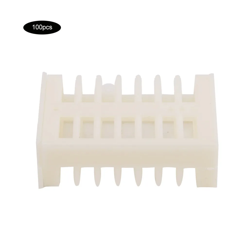 100pcs Easy To Install Plastic Plastic Bee Cage Parallel Slots Rectangular King Bee House Durable Solid Bee House Beekeeper