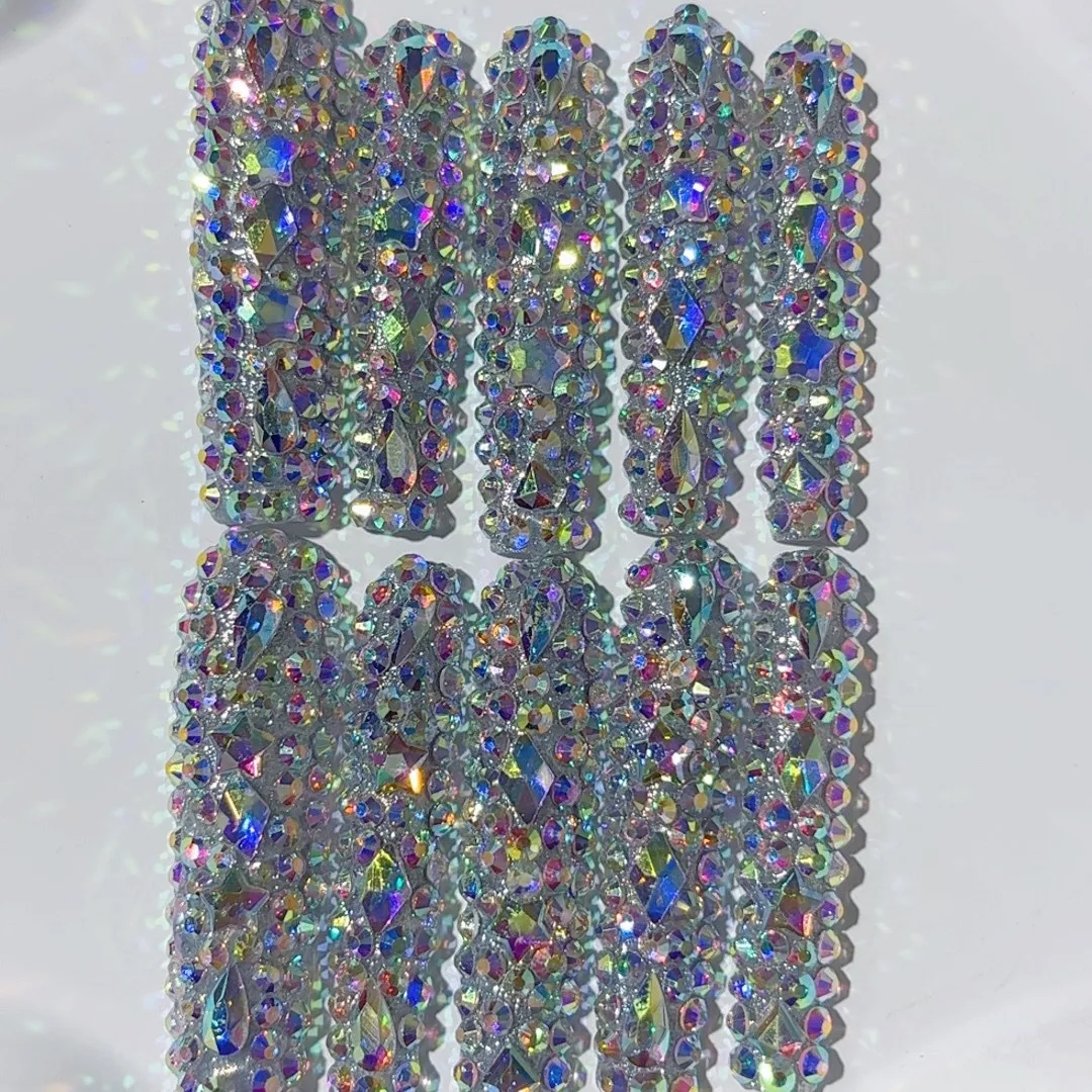 Nail art super long 5.0 industrie lourde tuyau de forage complet clou style européen et américain pur clou porté à la main