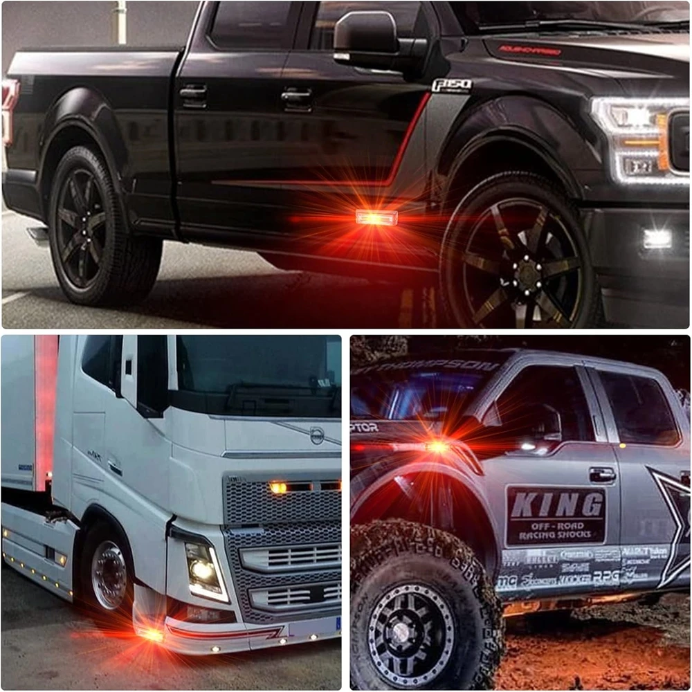 3LED Emergency Warning Hazard Flashing Light Amber Car Strobe Caution Light Bar Vehicle Truck Grille Lights Flash Beacon Lamp