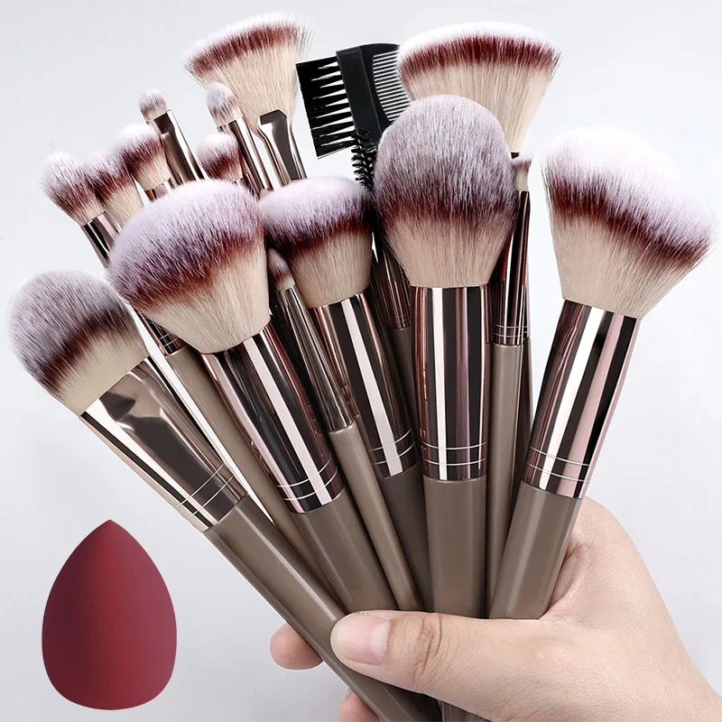 Professional 3-20PCS Makeup Brushes Set Eyeshadow Foundation Concealer Blending Blush Kabuki Soft Fluffy Cosmetic Beauty Tool