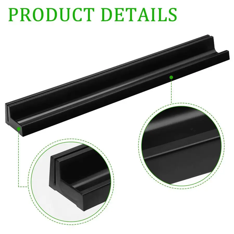 Porta targhette da 24 pezzi per scrivania Porta targhetta autoadesiva e rimovibile con portapenne Display targhetta con nome in plastica nera