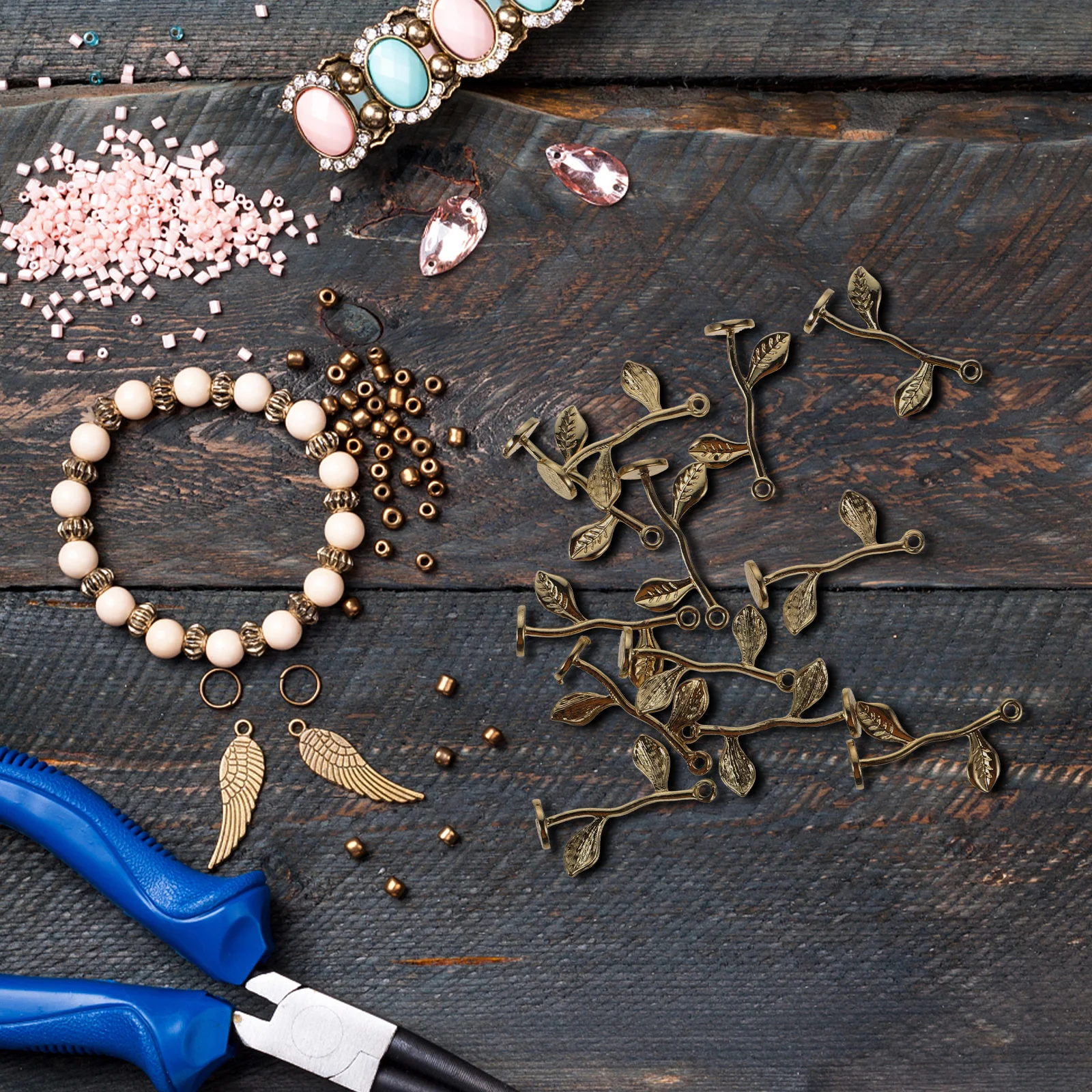 10 Uds. De flores para hacer joyas, manualidades, joyería de aleación, decoración colgante, regalos, accesorios, colgante