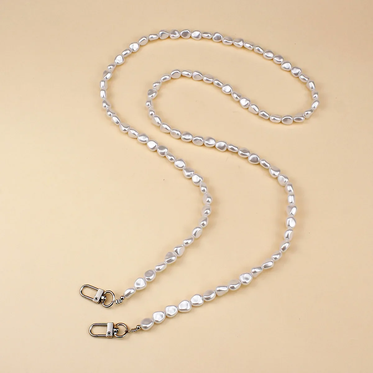 الهاتف المحمول الحبل لؤلؤ فاخر حبة حقيبة سلسلة طويلة Crossbody قلادة سلسلة حزام جراب هاتف معلق الديكور مكافحة خسر