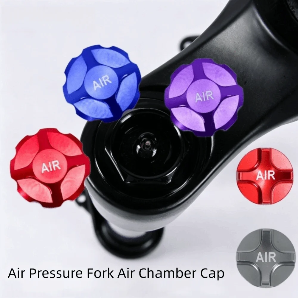 Aluminum Alloy Bike Fork Cover Cap Shock Absorption Manual Lockout Bike Air Fork Nozzle Cover Prevents Power Loss Manual Locking