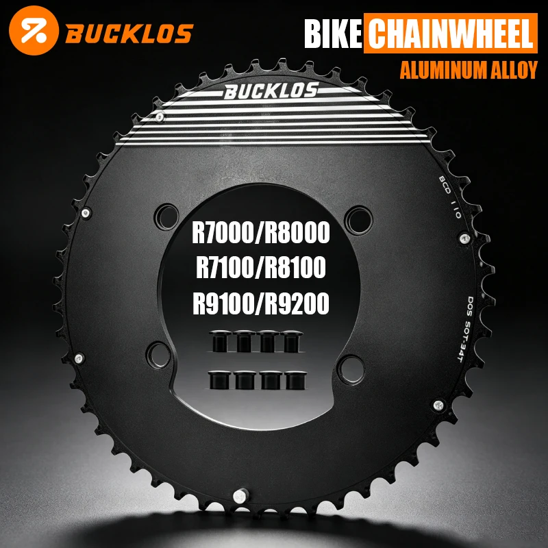 BUCKLOS 110BCD Aluminiumlegierung Fahrradkettenblatt R7000 R8000 R9100 Fahrradkettenrad Aluminiumlegierung Fahrradkettenrad Fahrradteil
