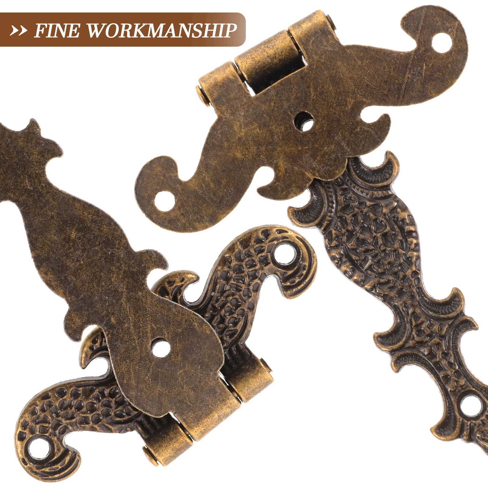 

6Pcs Heavy Duty Vintage Small Hinges Decorative Zinc Alloy Hinges for Wooden Jewelry Boxes Heavy Duty Hinge Wood Box Hinge