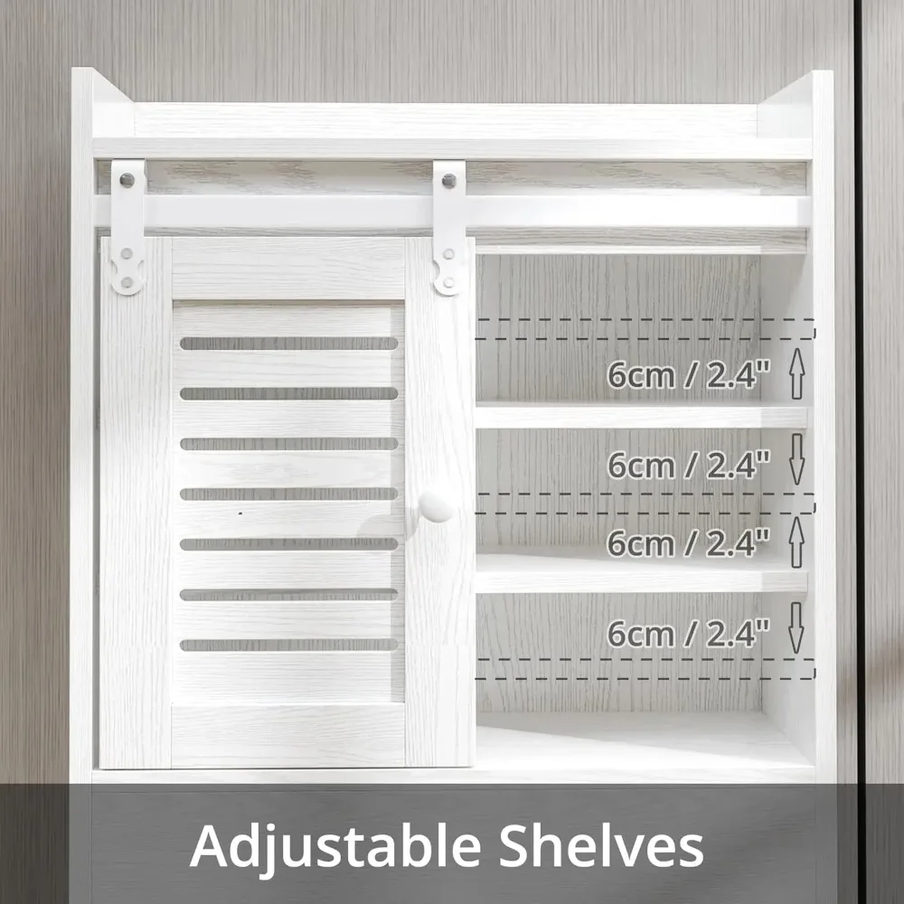 

Over The Toilet Storage Rack with Cabinet and Drawer, 6 Tier Bathroom Organizer Shelves Space Saver with Adjustable Shelf