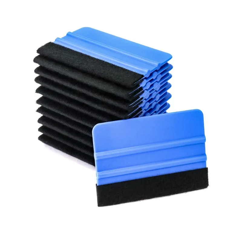 20Pcs Felt Edge Squeegee Car Film Wrap Scraper 4 Inch Vinyl Wrap Application Bubble Removal Tools Window Tint Wrapping Tool