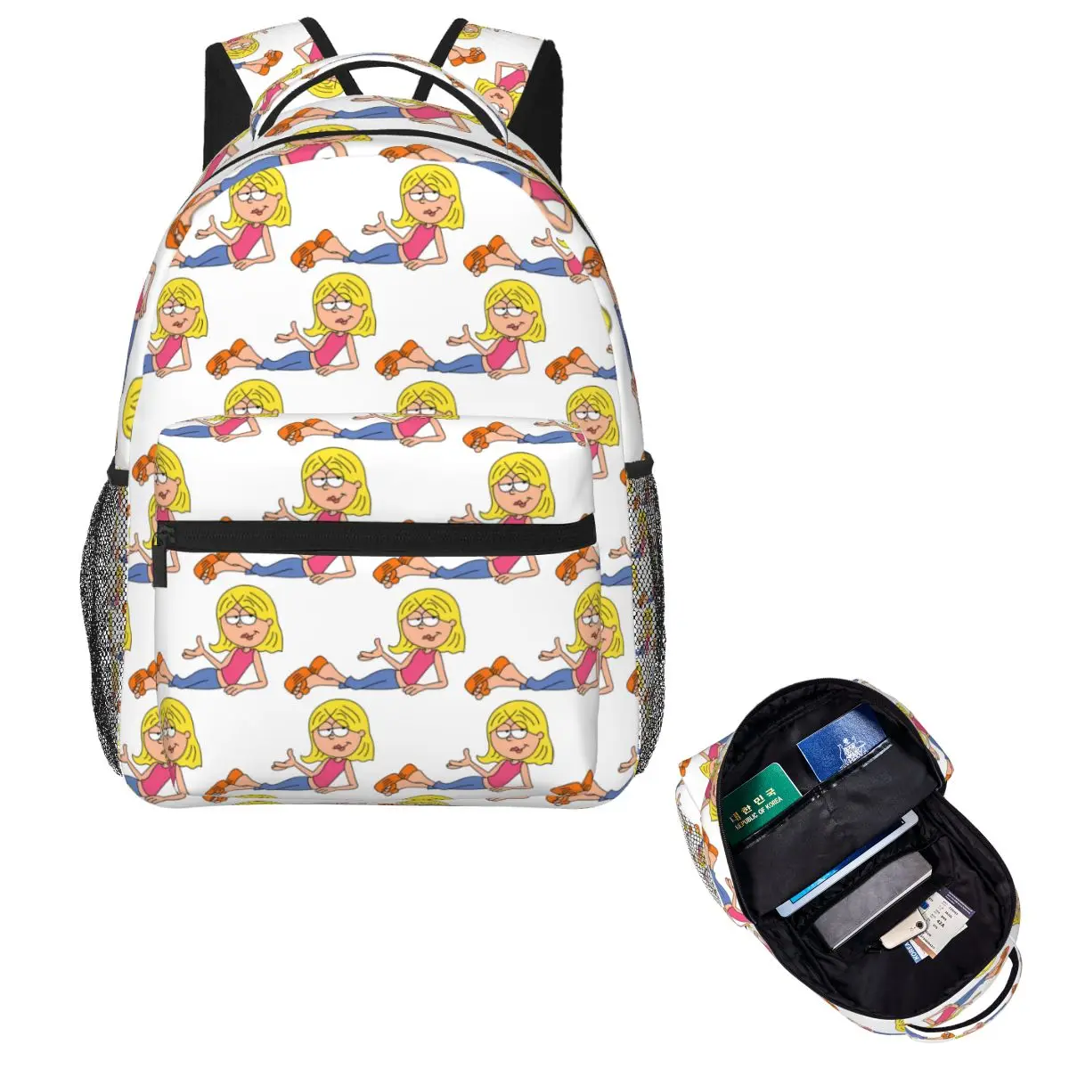 

Lizzie Mcguire Cartoon Backpack Hot Sale Daypack Large Capacity Kids BookBag School Bag Shoulder Bags for Men Women