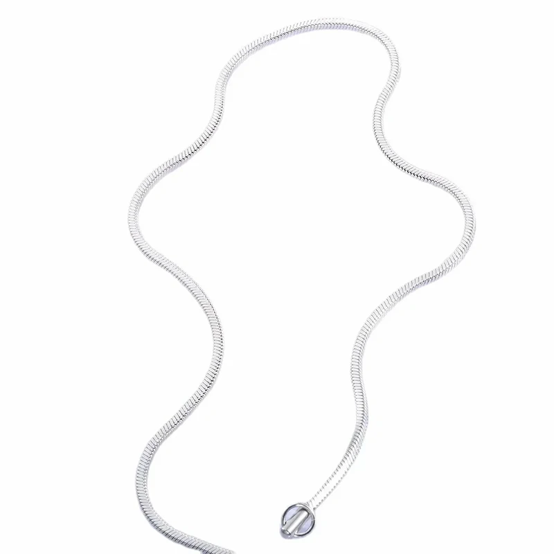 925 Sterling Silver Width 1mm/2mm/3mm Round Snake Chain Fashion 40-75cm Silver Color Necklace For Women Man Jewelry Party Gifts