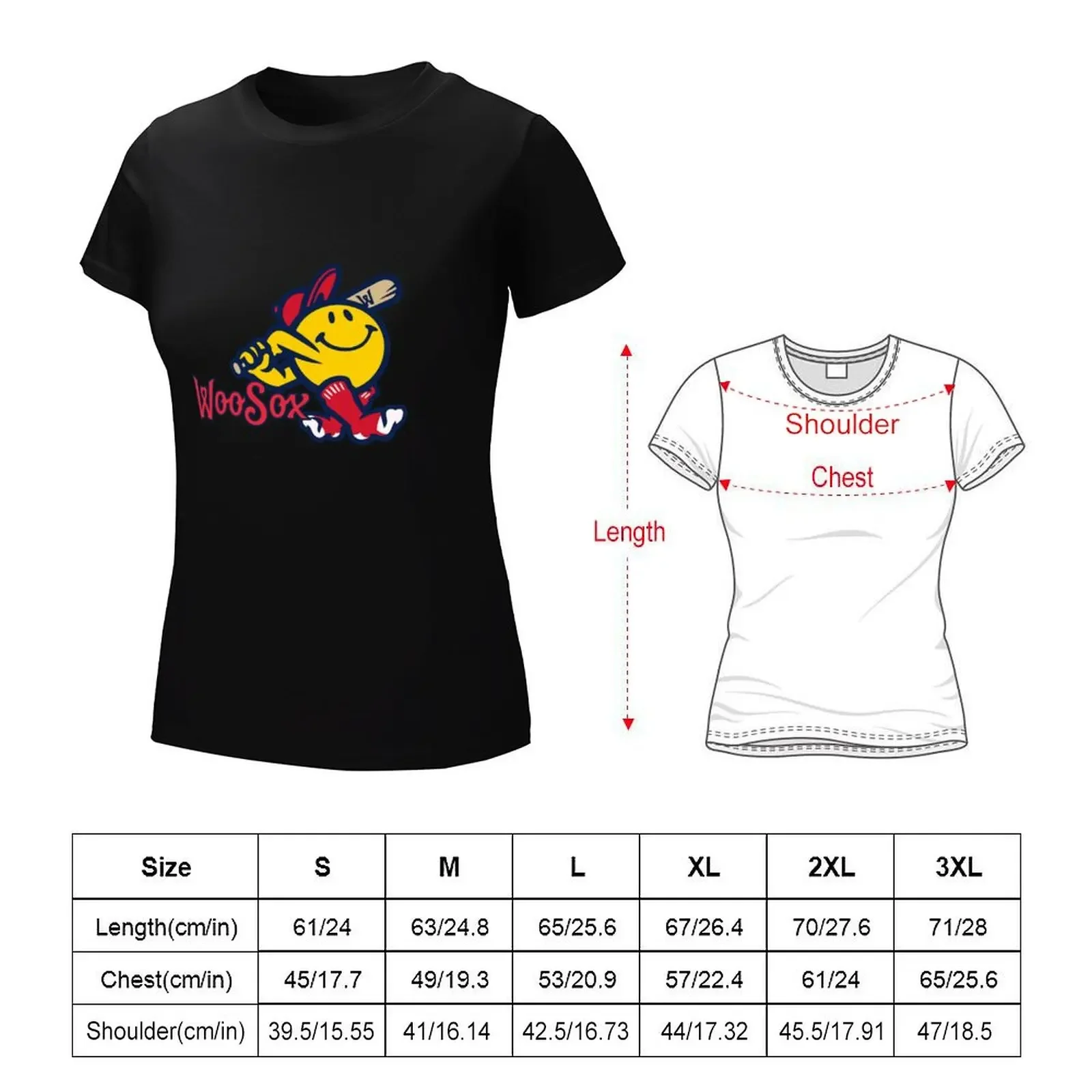 Woosox Classic T-shirt kawaii clothes plus size tops oversized Women's cotton t-shirt