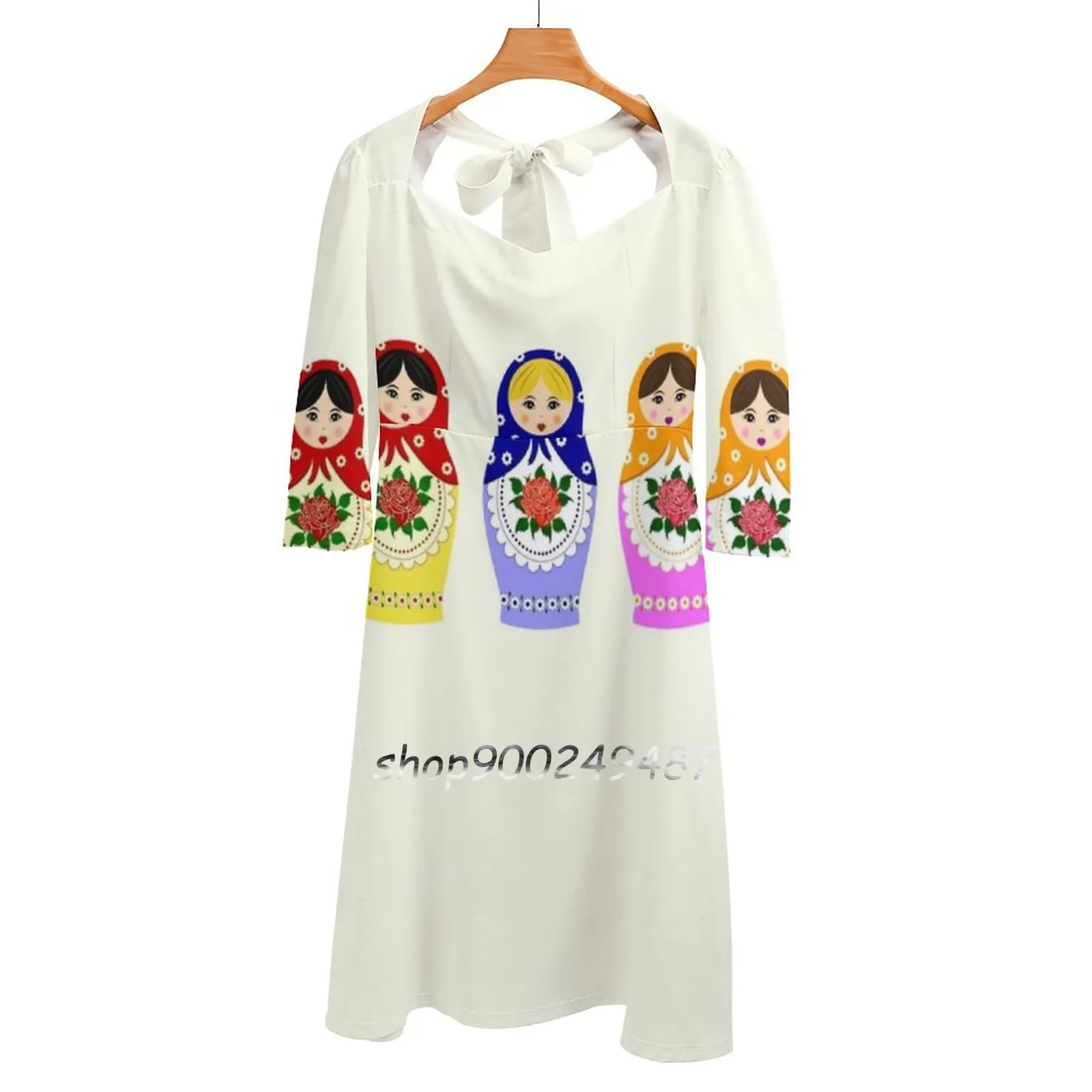 Muñecas rusas Matryoshka anidadas, vestidos de fiesta de noche, vestido Midi Sexy femenino, dulce vestido de una pieza, muñeca coreana Babushka