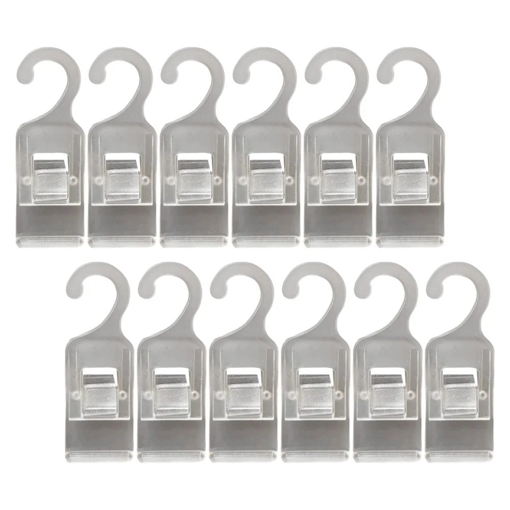 12 Pcs Closet Organizers Hangers Clip Pendant Laundry Pins Hook Curtain Travel Pleated Temporary Window Shades