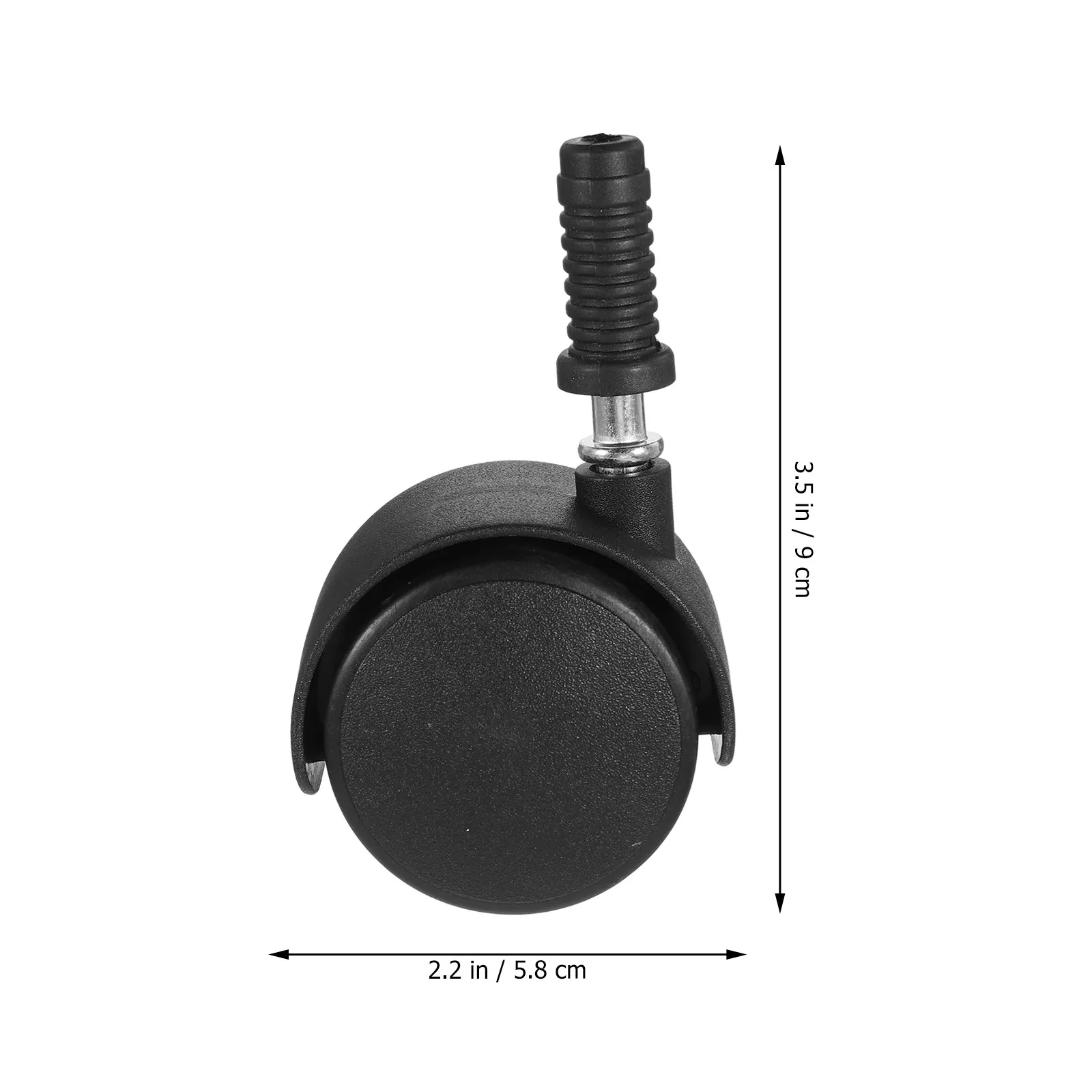 2Pcs Office Chair Caster Wheels Creative Stable ABS Iron Replacement Heavy Duty Chair Casters Wheel