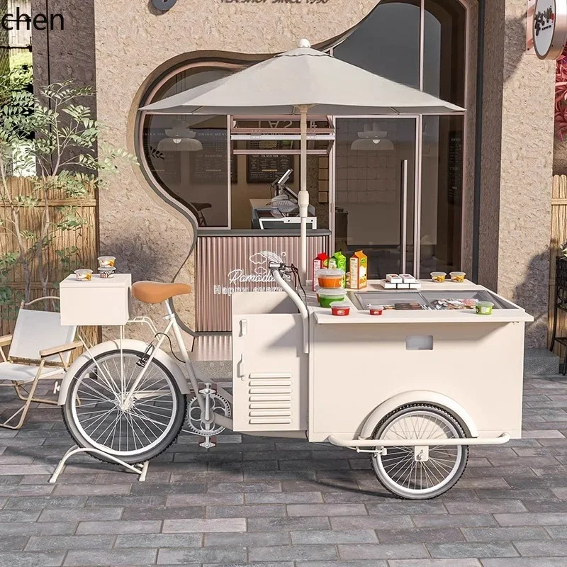 milk tea coffee truck ice cream stall machine commercial multi-functional trolley
