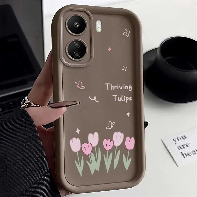 Étui Chic et décontracté pour tulipes prospères, pour Poco C65, Flexible et léger, pour Poco 14 T C 65 61 75 X M 5 3 6 2 Pro