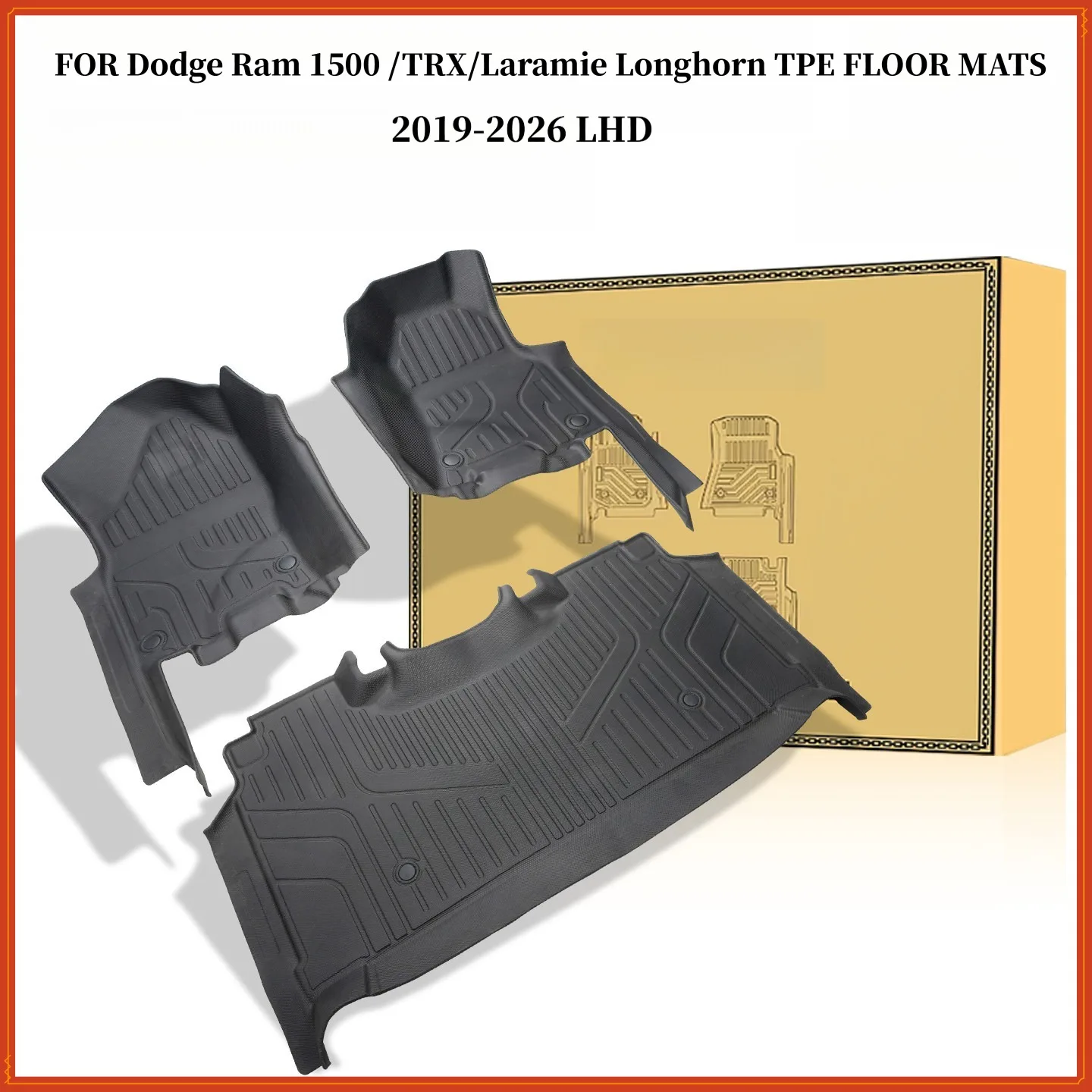 TPE Floor Mats For Dodge Ram 1500 /SRT TRX/Laramie Longhorn LHD Full Coverage Waterproof Surround threshold accessories