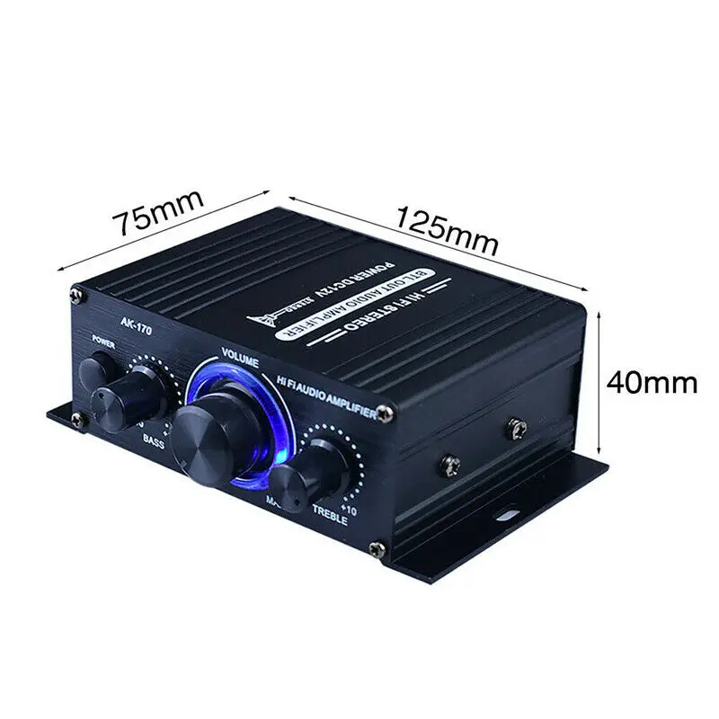 Power Amplifier Fm Radio Black Mini Amplifier 400w Hifi Mini Hifi Audio Power Amplifier Audio Amplifier Ak170 Audio Amplifier