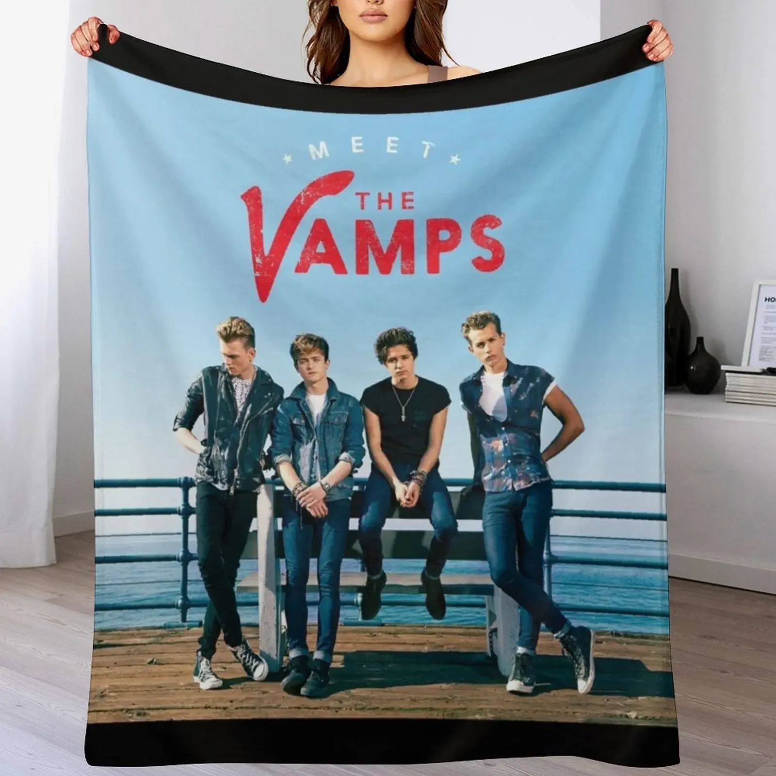 

Meet the vamps deluxe version Throw Blanket Lightweight Cozy Blanket for Bed Sofa