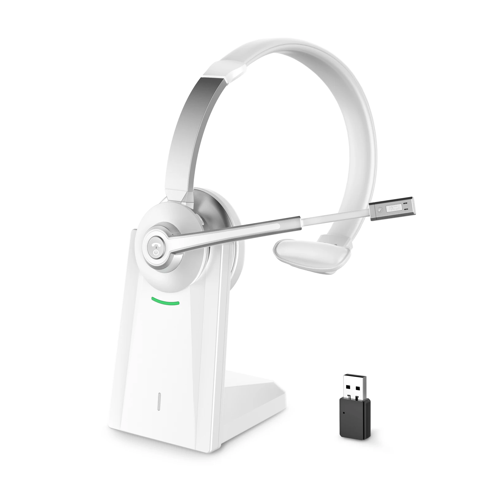 #Suitable ForBT-783C Wireless Bluetooth Noise Cancelling Trucker Headset Headphones With Microphone And Charging Base