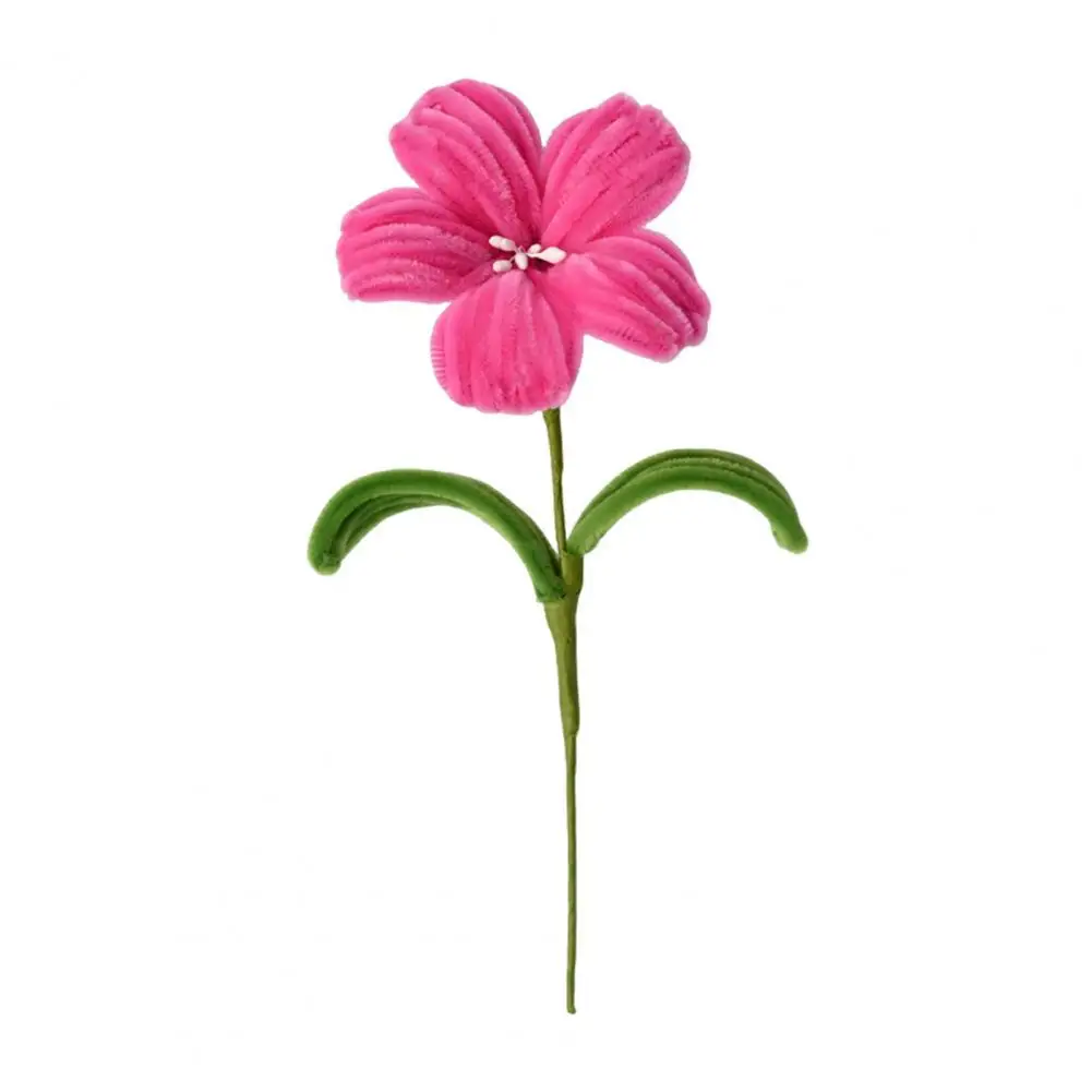 

Flower Decoration Handmade Pipe Cleaner Flower Crafts Artificial Chenille Stem Lily Bouquet Forever Flower Decoration for Party