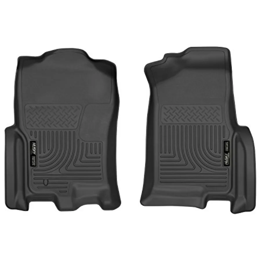 

Weatherbeater Floor Mats for 2007-2010 Ford Expedition Lincoln Navigator Front Row 2-Piece Black Durable Non-Slip Mat with Enha