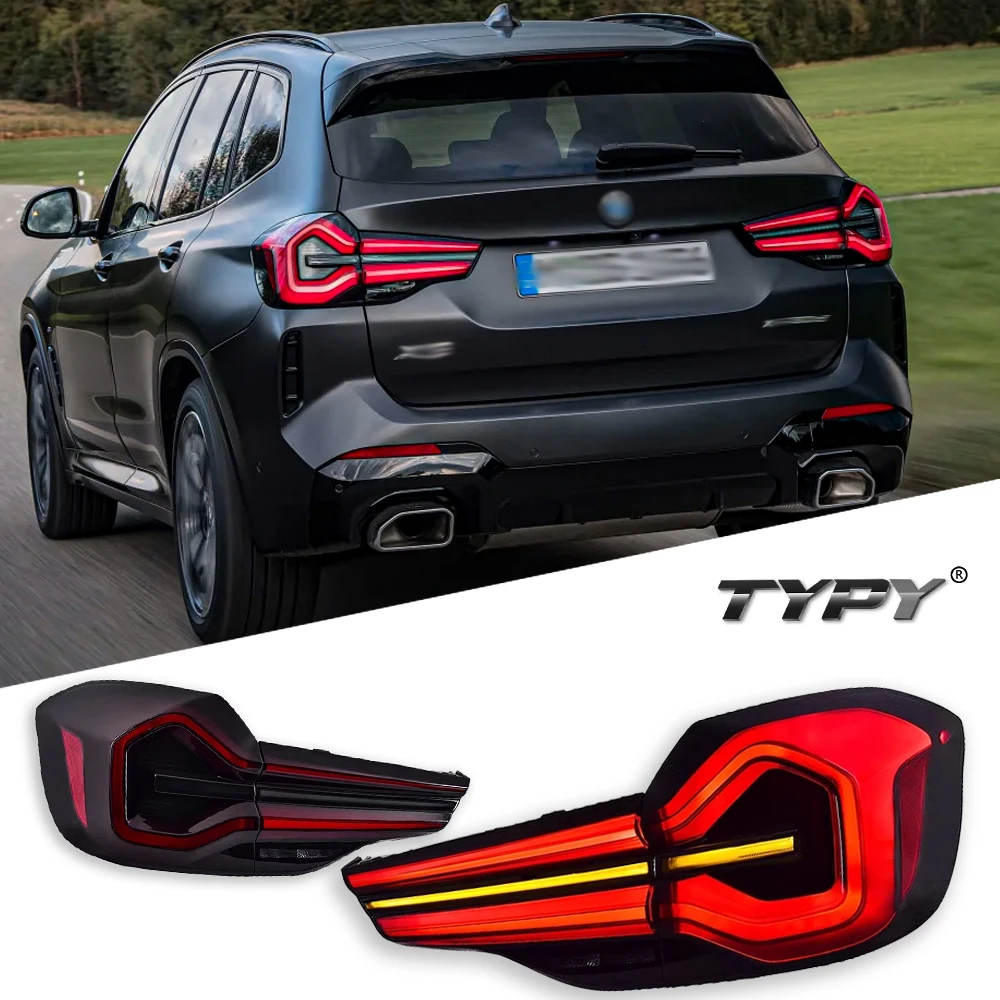 

TYPY Задний фонарь для BMW X3 Светодиодный задний фонарь 2018-2022 G01 G08 F97 Задний противотуманный тормозной сигнал поворота Автомобильные аксессуары
