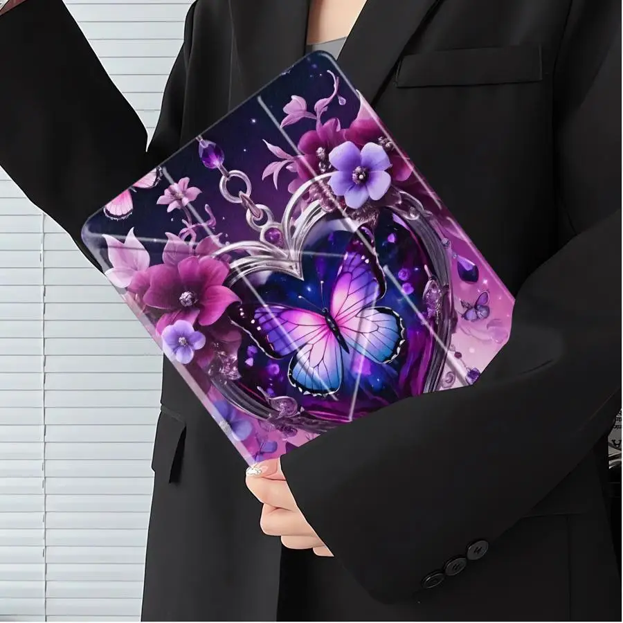 

Tablet Case For iPad Pro 11th 10th 9th 8th 7th 12.9inch Air 4 5 M3 M2 1 2 M4 11inch Pro 2025 Mini 6 7 Holder Cover Purple