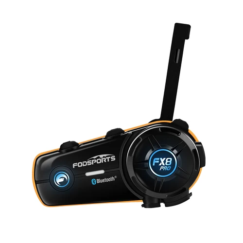 Fodsports-auriculares FX8 Pro para casco de motocicleta, intercomunicador con Bluetooth, 10 conductores, intercomunicador y música al mismo tiempo, Radio FM